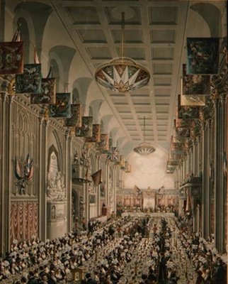 Kuninkaalliset juhlat, jotka Lontoon kaupunginhallitus on tarjonnut hänen majesteetilleen lordipormestarin päivänä 9. marraskuuta 1837. tekijältä Thomas Dighton