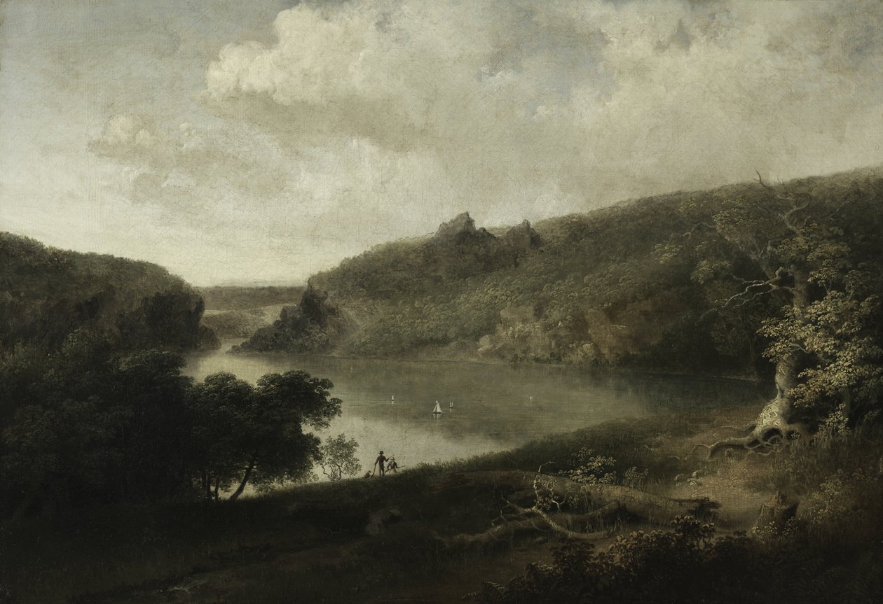 Näkymä järvelle, noin 1830 (öljy kankaalle) tekijältä Thomas Doughty