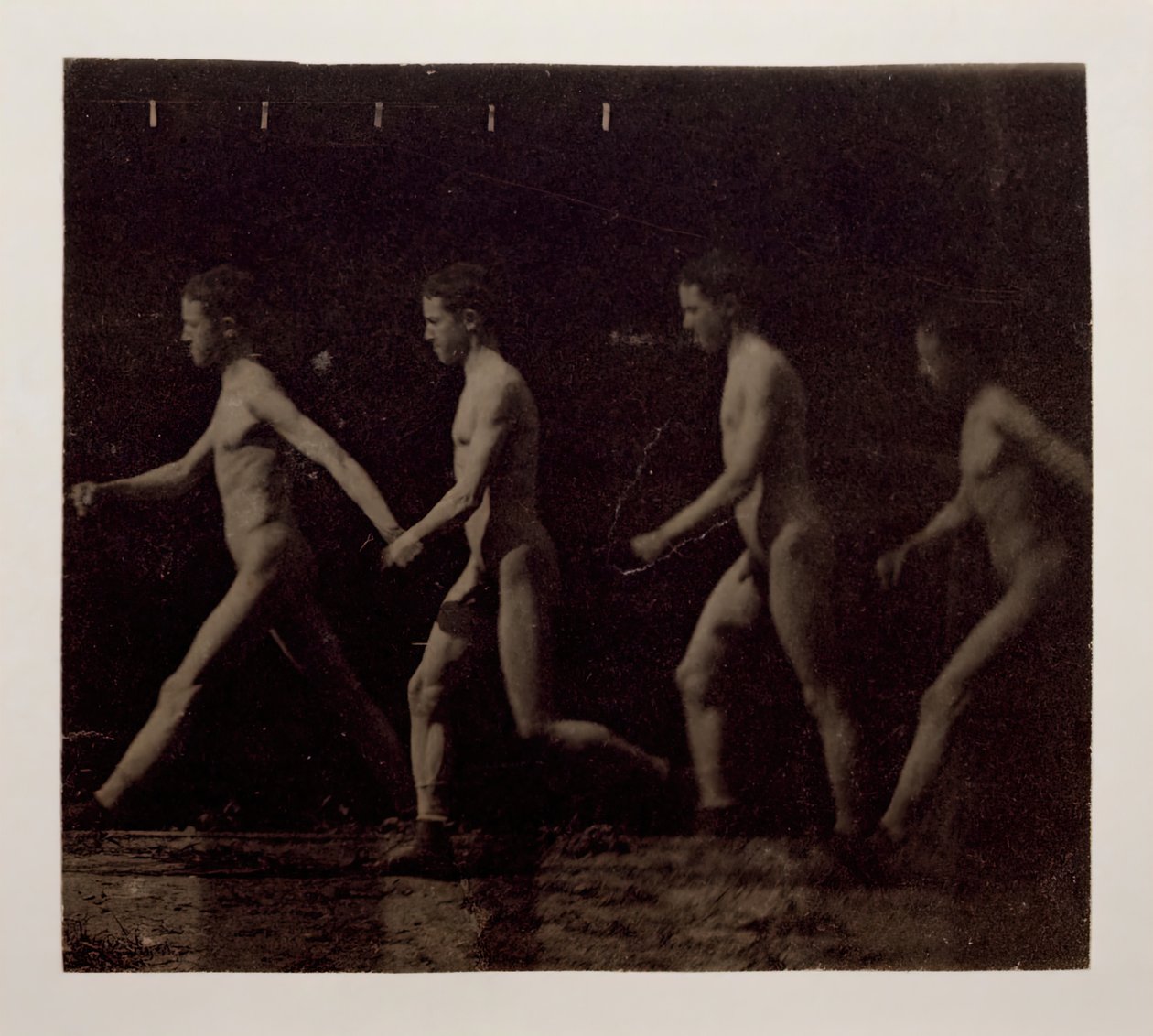Marey Wheelin valokuvat tunnistamattomasta mallista, 1884. tekijältä Thomas Eakins