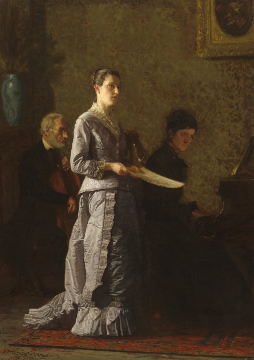 Laulamassa säälittävää laulua, 1881. tekijältä Thomas Eakins