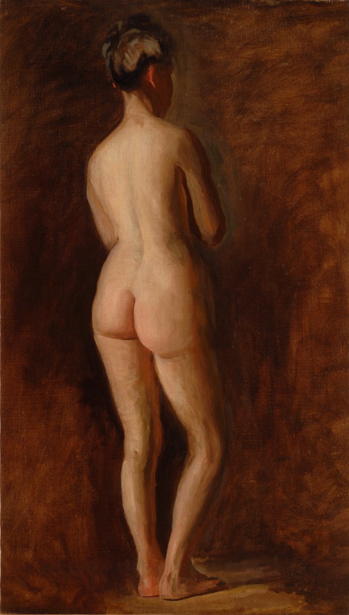 Seisova naisalastonkuva (takakuva) tekijältä Thomas Eakins