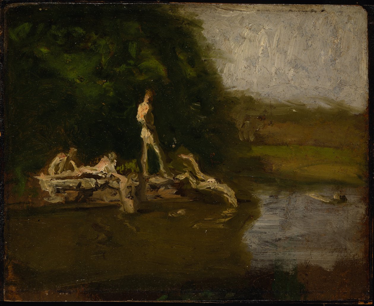 Tutkielma teokseen "Uimapaikka" tekijältä Thomas Eakins