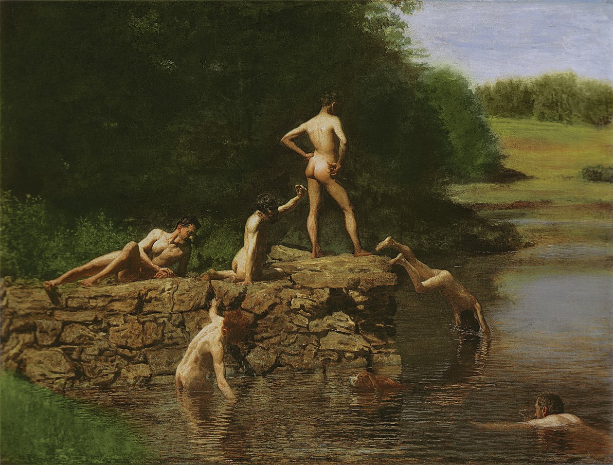 Uimareikä, 1885 tekijältä Thomas Eakins