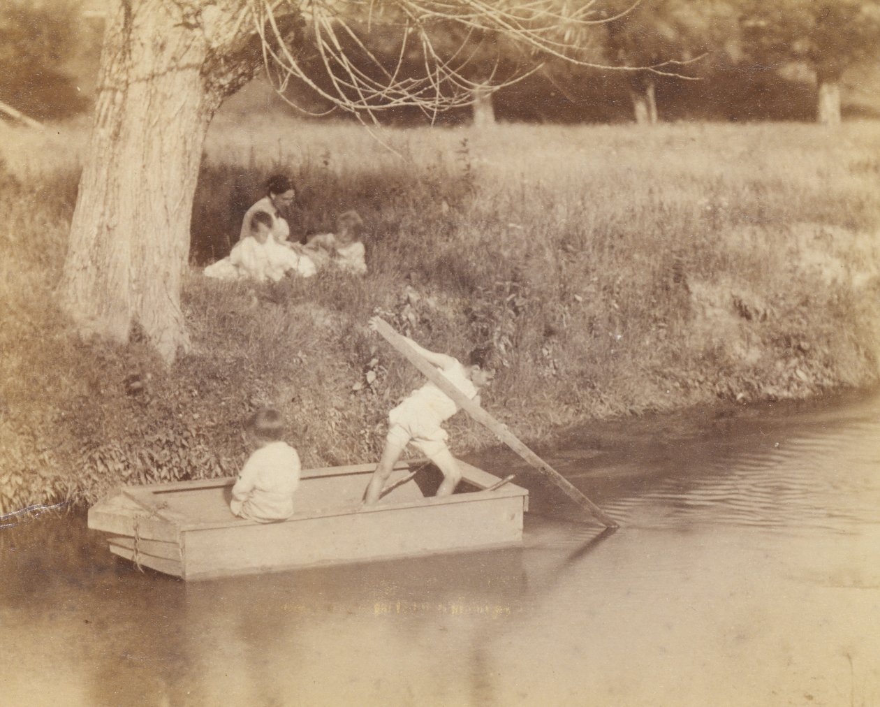 Kaksi poikaa leikkimässä Creekillä, 4. heinäkuuta 1883, 1883. tekijältä Thomas Eakins