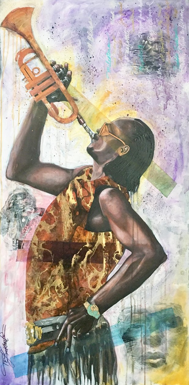 Miles of Vision, 2018 (sekatekniikka kankaalle) tekijältä Thomas Elias Lockhart