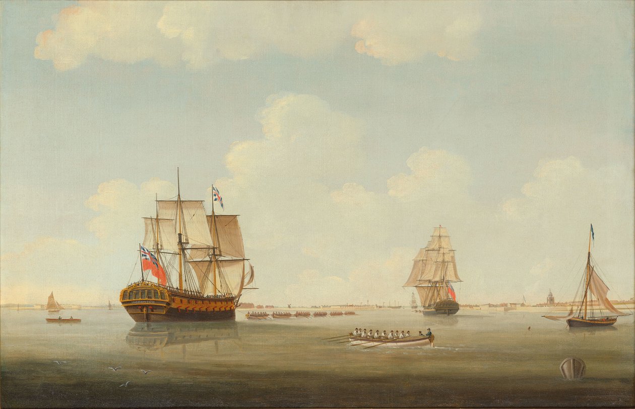 HMS Woolwich hinauksessa tekijältä Thomas Elliott