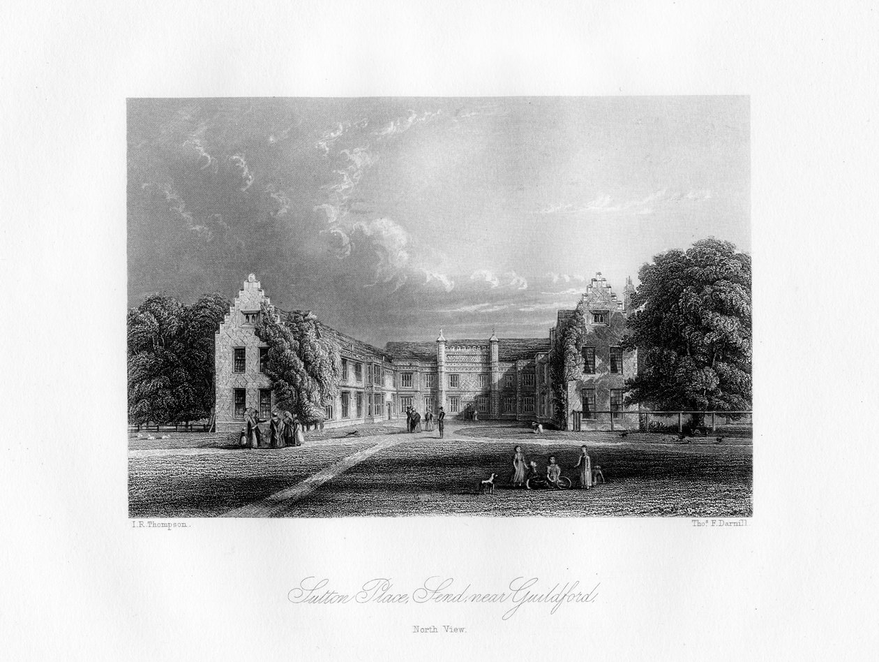 Sutton Place, lähellä Guildfordia, Surreyssa, 1800-luvulla. tekijältä Thomas F. Darmill