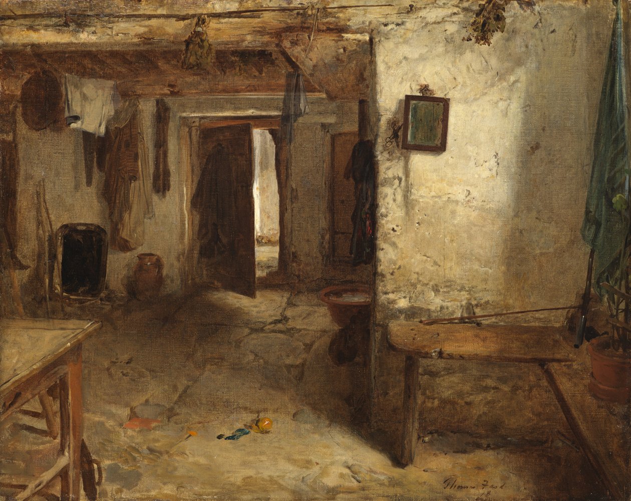 West Highlandin mökin sisustus tekijältä Thomas Faed