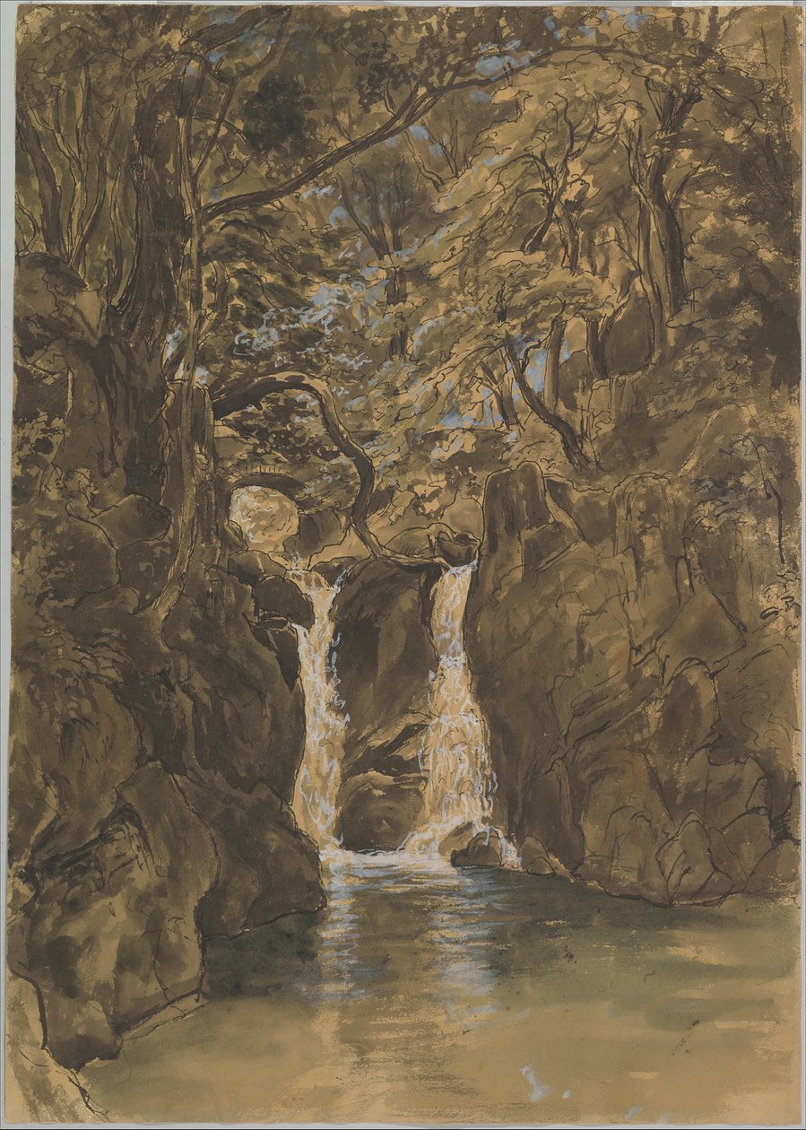 Näkymä alemmille Rydal Fallsin putouksille, Cumbria tekijältä Thomas Fearnley