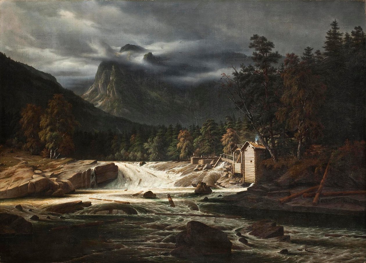 Norjalainen maisema, Marumfoss tekijältä Thomas Fearnley