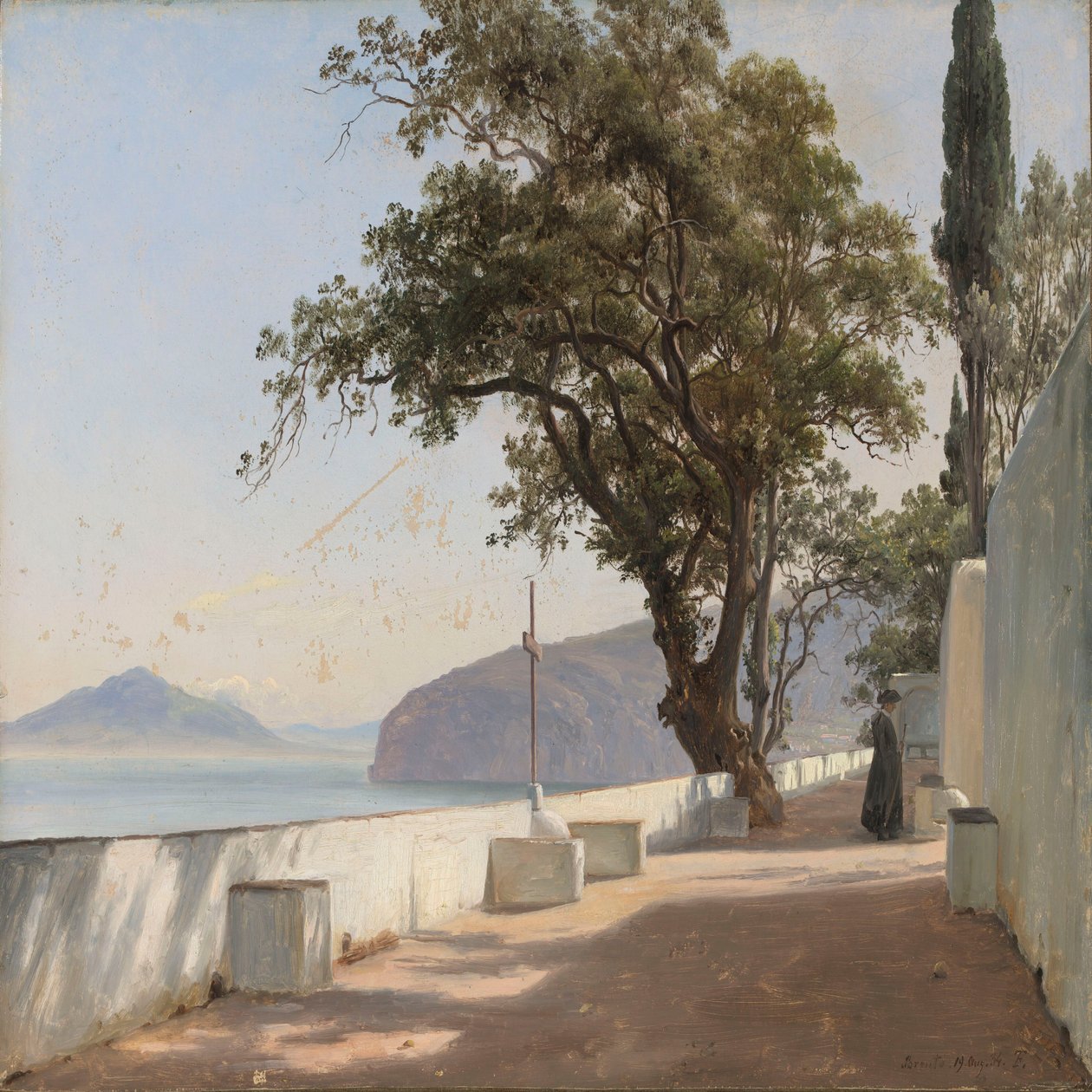 Terassi ja tammi, Sorrento tekijältä Thomas Fearnley