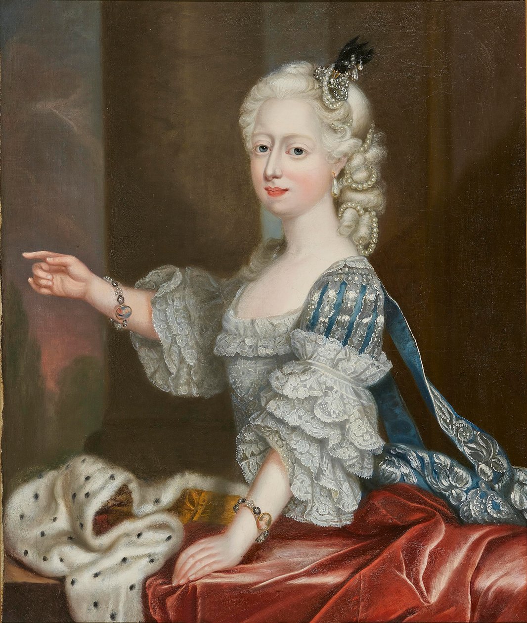 Ison-Britannian prinsessa Augusta Frederica 1737-1813, Brunswick-Wolfenbuttelin herttuatar. tekijältä Thomas Frye