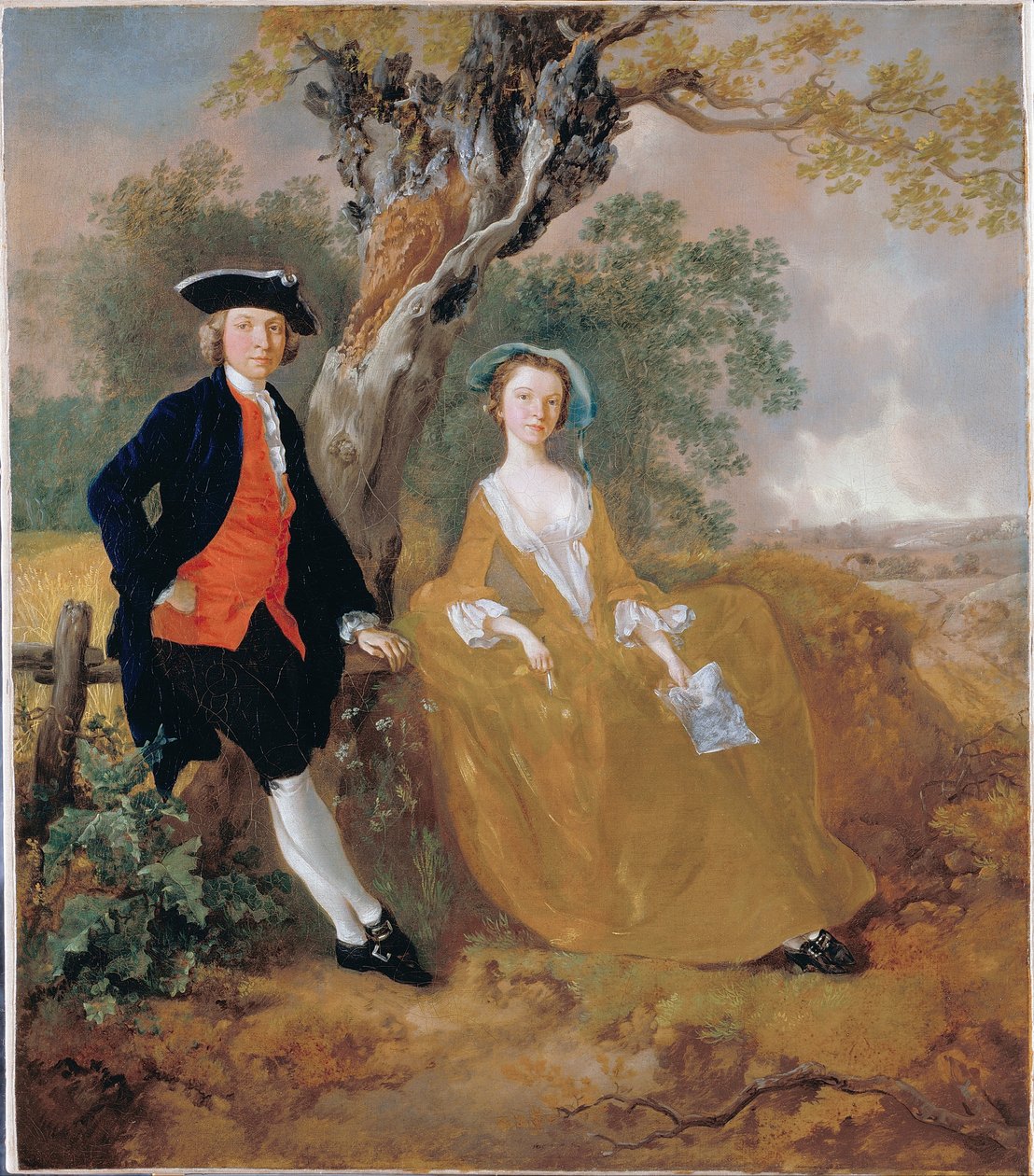 Pari maisemassa tekijältä Thomas Gainsborough