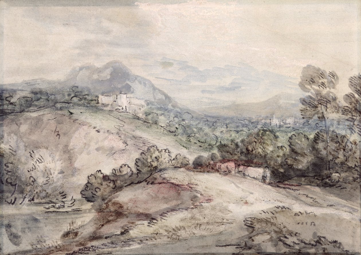 Mäkinen maisema tekijältä Thomas Gainsborough