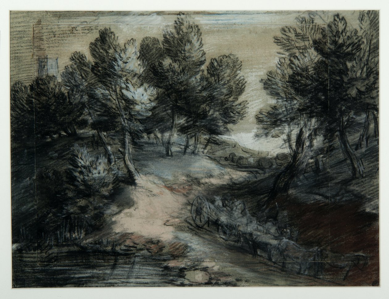 Timber Waggon Woodland Roadilla, 1775-80 tekijältä Thomas Gainsborough