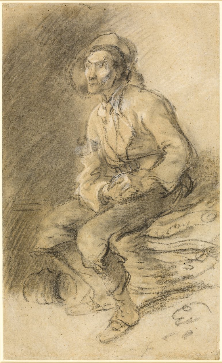 Puumies istuu häkkyrän päällä tekijältä Thomas Gainsborough