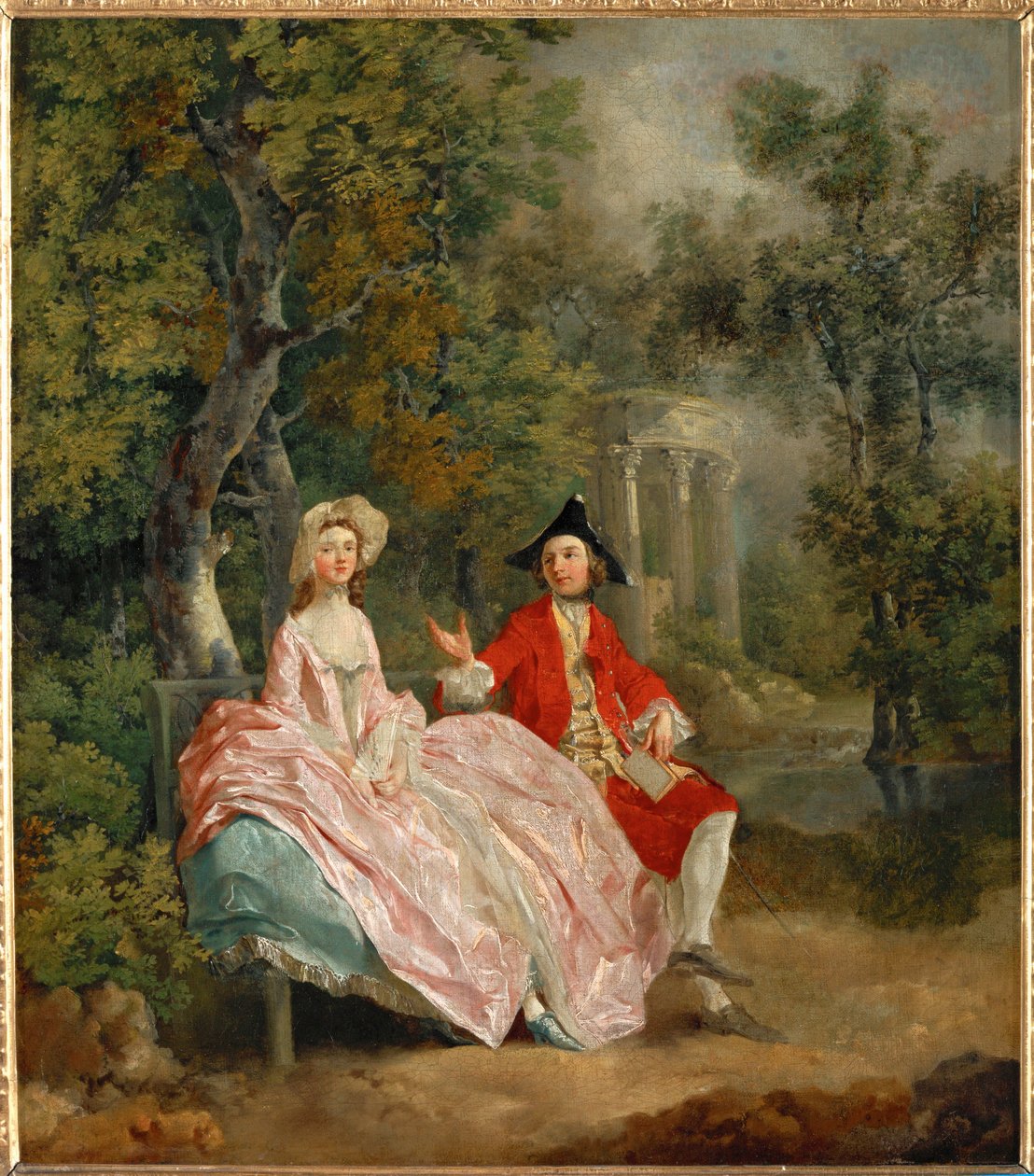 Conversation dans un parc - Taiteilija ja hänen vaimonsa Margaret puistossa ... tekijältä Thomas Gainsborough