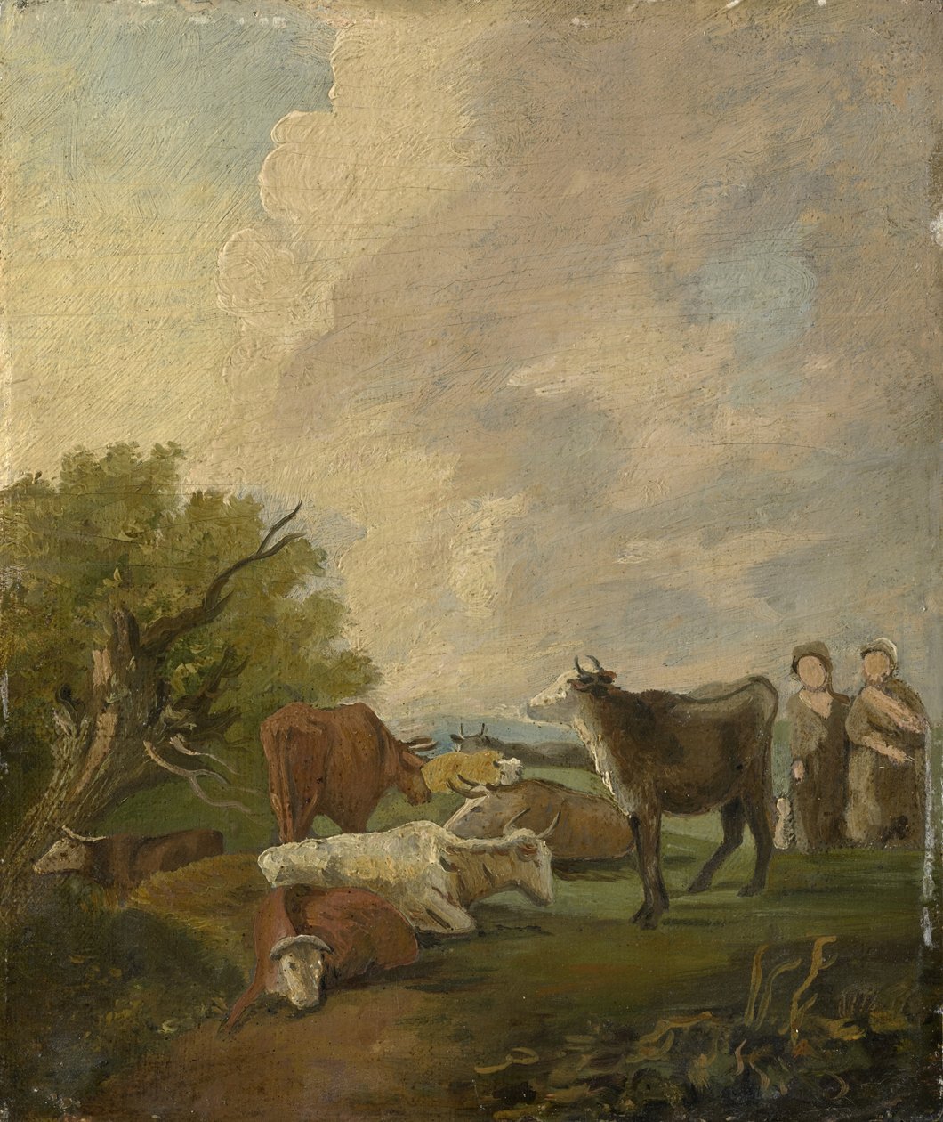 Figuurit ja karja maisemassa tekijältä Thomas Gainsborough