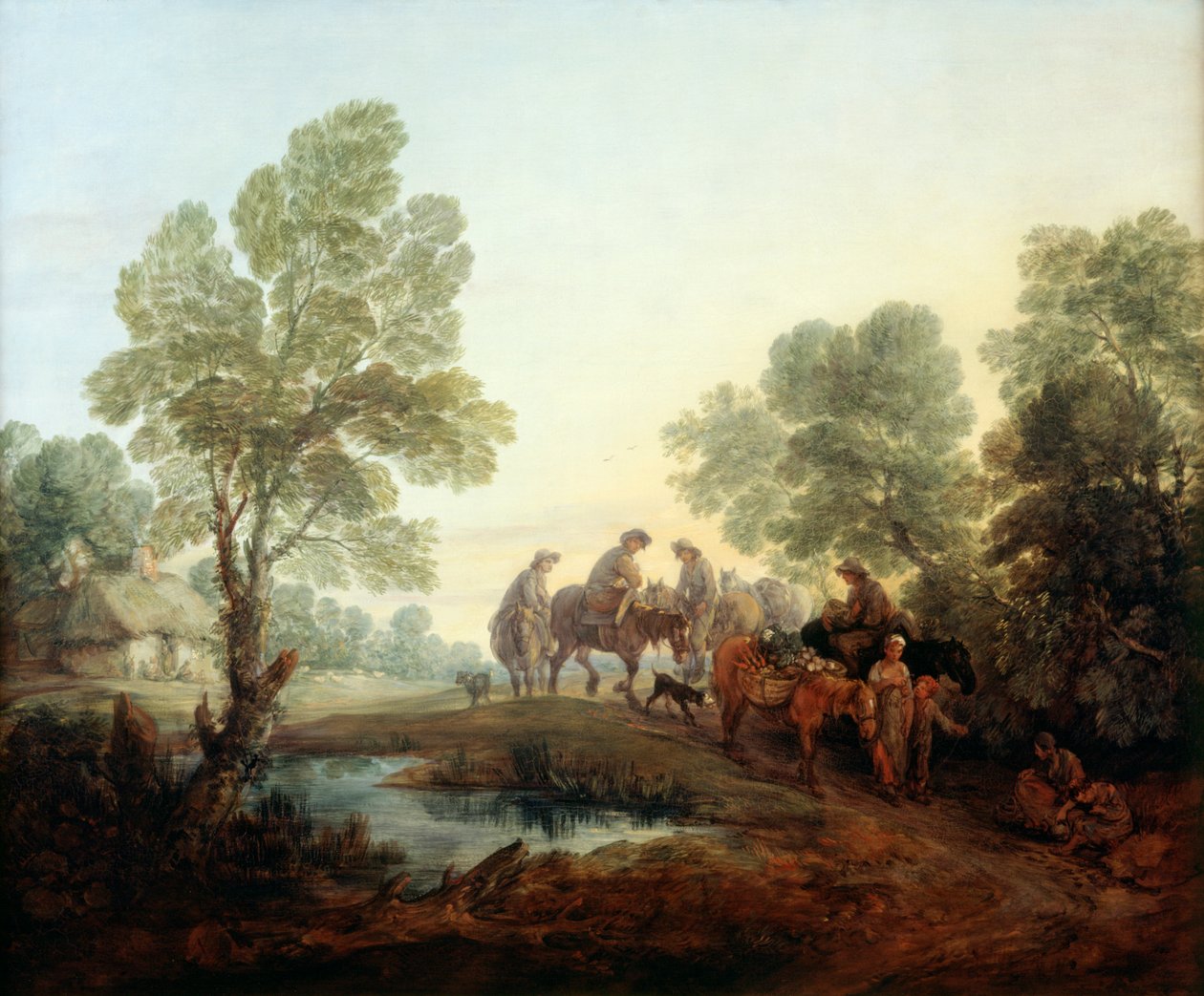 Going to Market, n. 1770 (öljy kankaalle) tekijältä Thomas Gainsborough