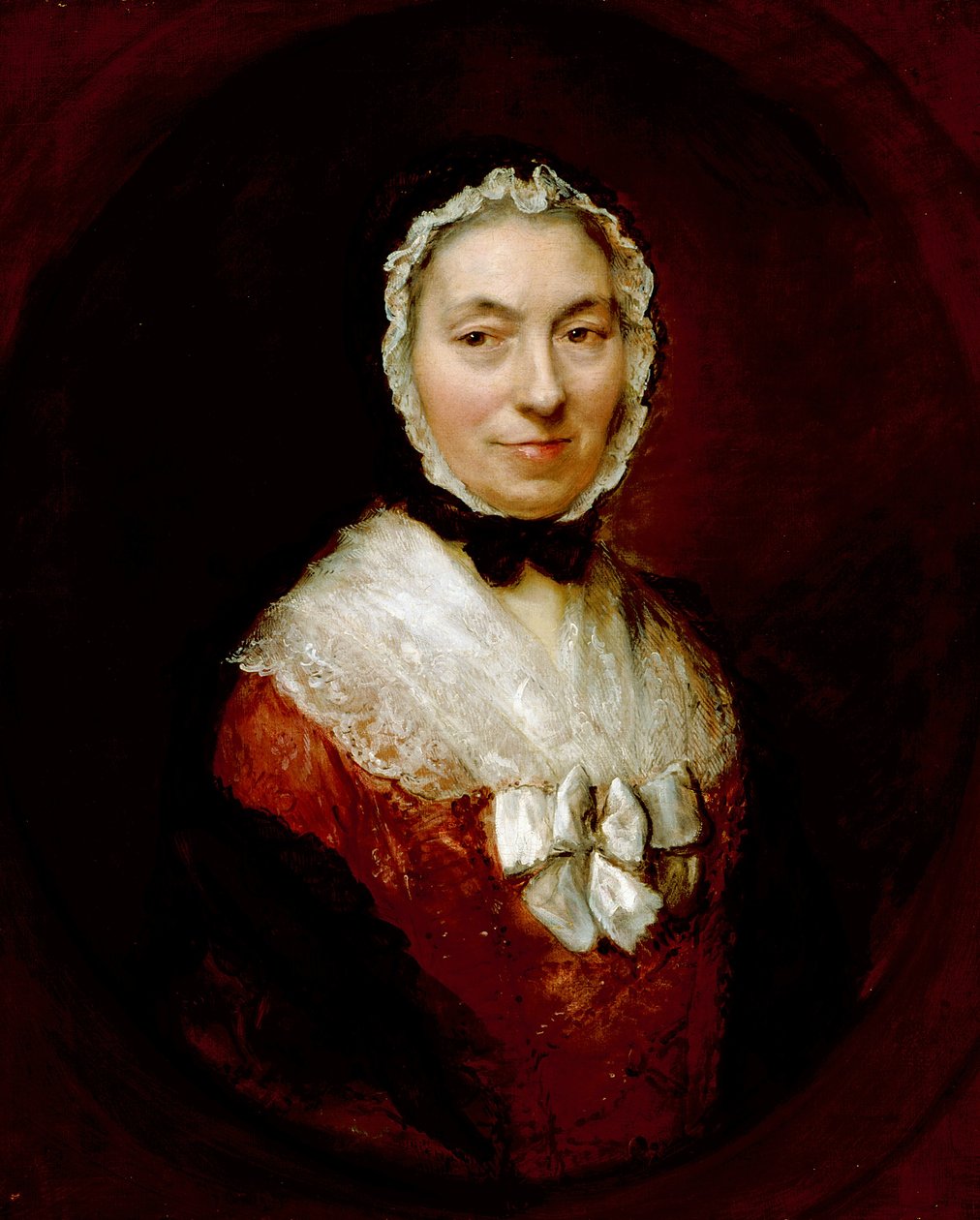 Lady In A Mob -lippis (öljy kankaalle) tekijältä Thomas Gainsborough