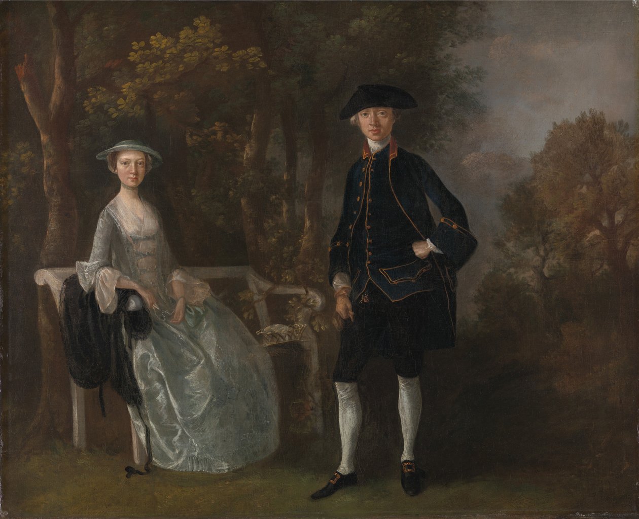 Lady Lloyd ja hänen poikansa Richard Savage Lloyd, Hintlesham Hall, Suffolk tekijältä Thomas Gainsborough