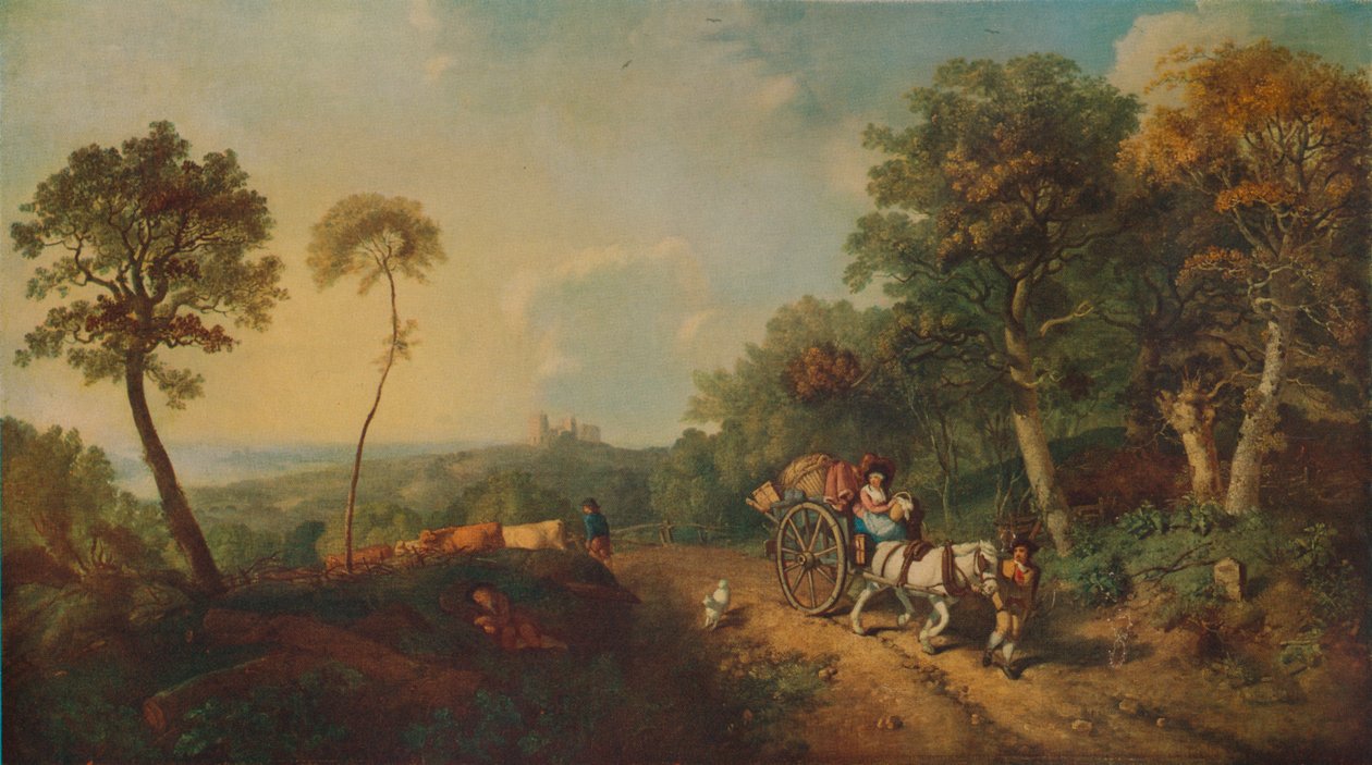 Maisema markkinakärryillä, 1700-luku, 1935 tekijältä Thomas Gainsborough