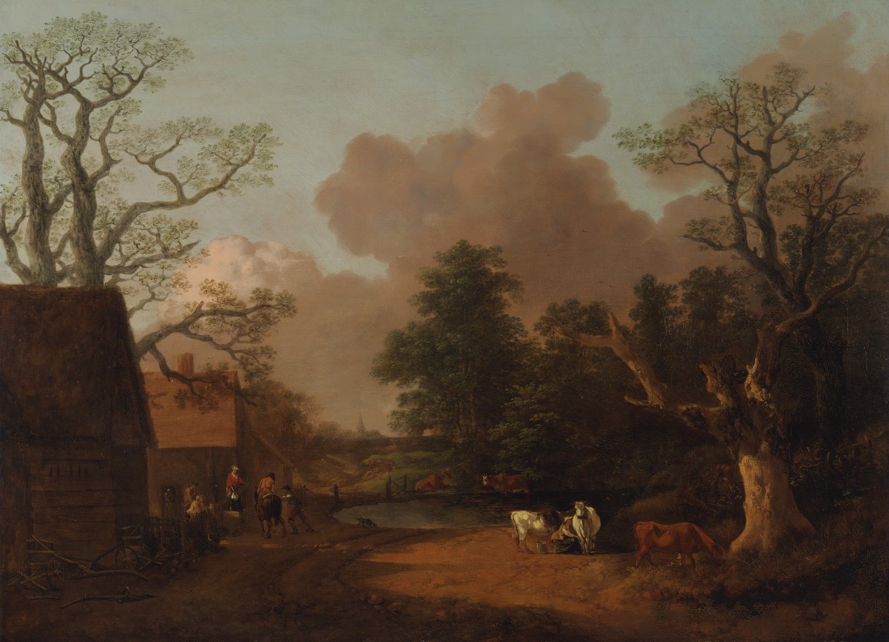 Maisema maitoneidon kanssa vuosina 1754–1756. tekijältä Thomas Gainsborough