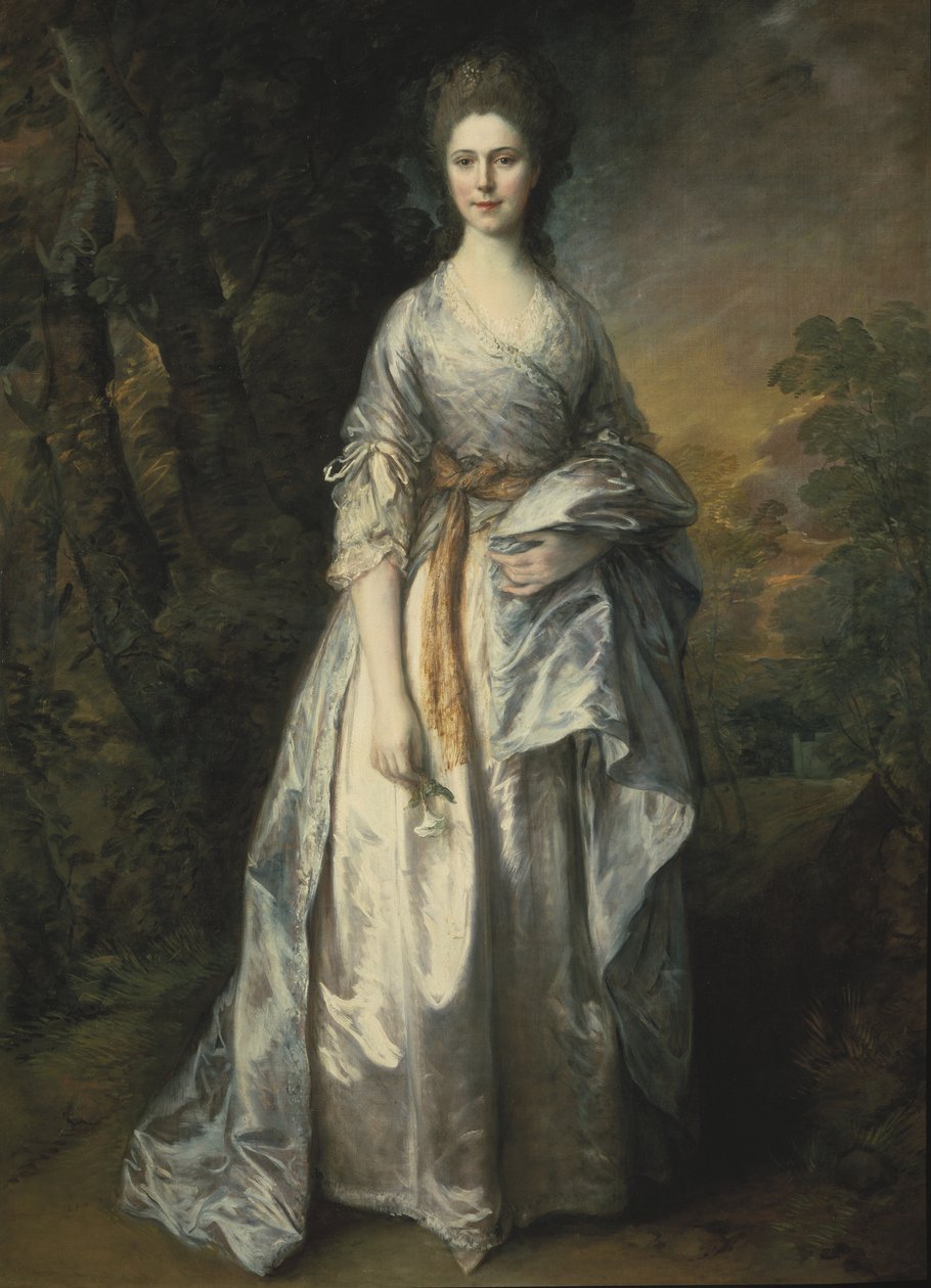 Maria Marowe (s. Wilmot), Lady Eardley de Spalding - Lady Maria Eardley of Spalding (1743-1794), kirjoittanut Gainsborough, Thomas (1727-1788). Öljy kankaalle. Mitat: 215x149 cm. Tukholman kansallismuseo tekijältä Thomas Gainsborough