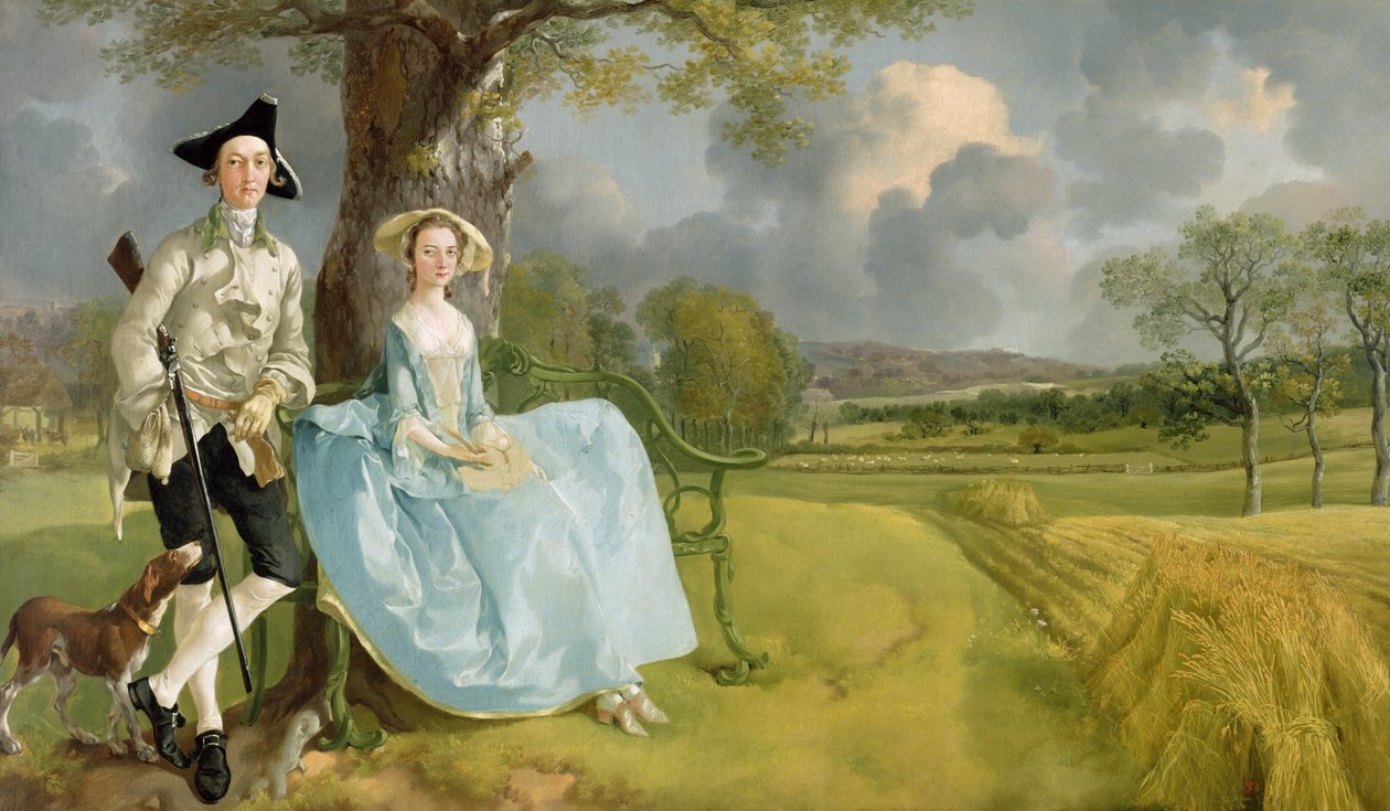 Herra ja rouva Andrews, n. 1748-1749 (öljy kankaalle) tekijältä Thomas Gainsborough