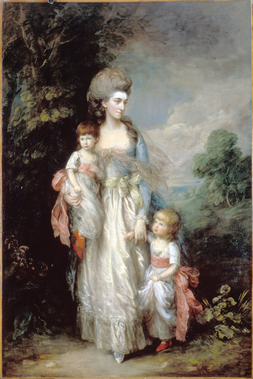 Elizabeth Moody poikiensa Samuelin ja Thomasin kanssa. tekijältä Thomas Gainsborough