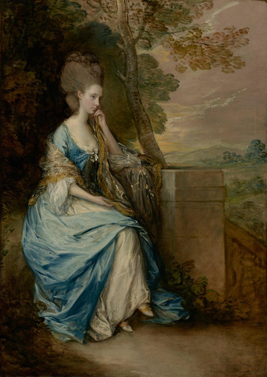 Muotokuva Anne Chesterfieldin kreivittärestä, 1777-8 (öljy kankaalle) 0 tekijältä Thomas Gainsborough