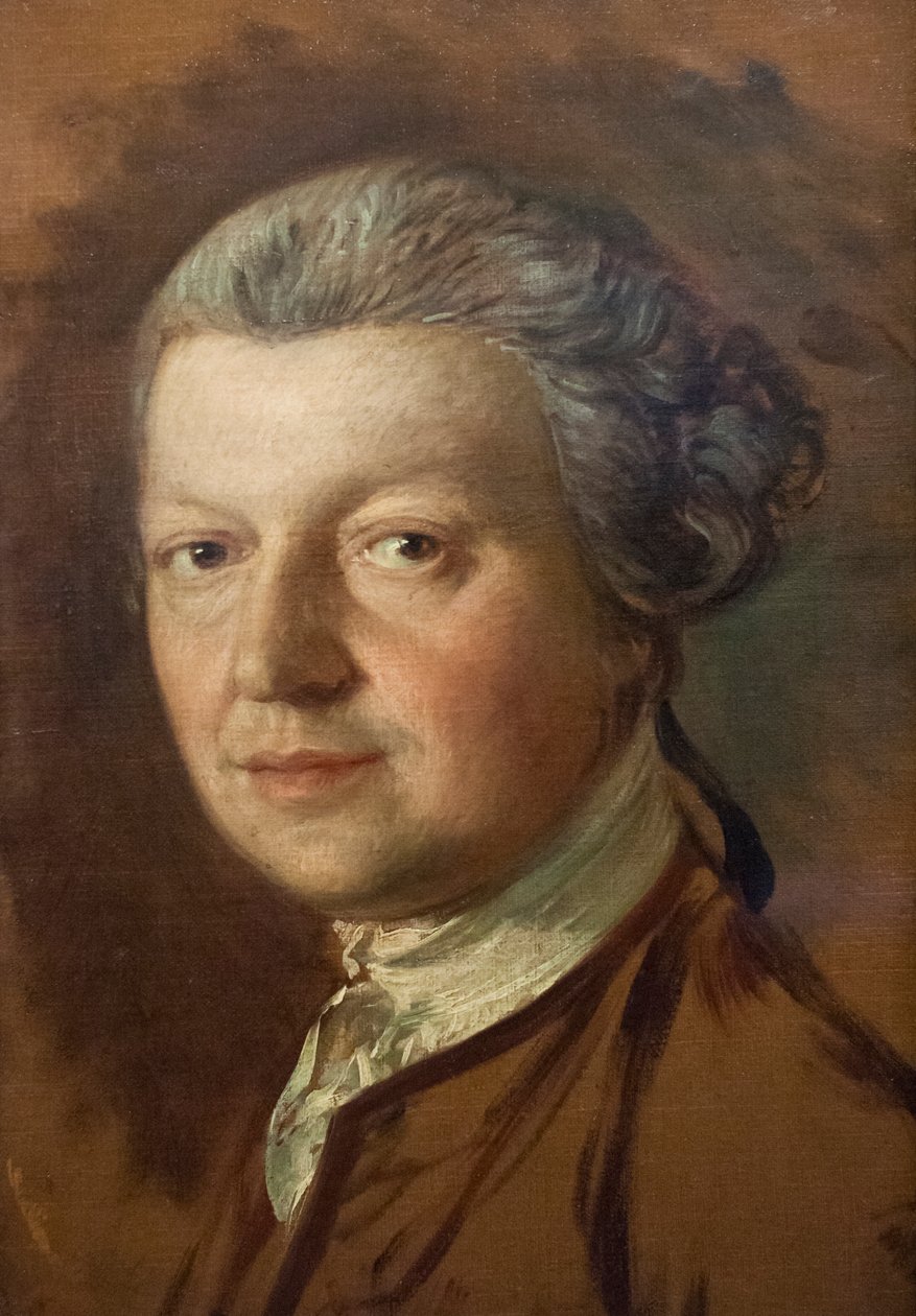 Joshua Kirbyn (1716-1774) muotokuva, n. 1754-56 (öljy kankaalle) tekijältä Thomas Gainsborough