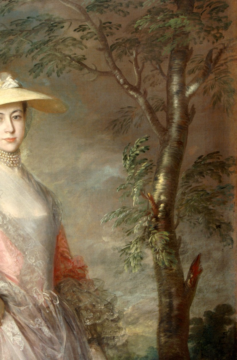 Puun yksityiskohta, maalauksesta Mary, kreivitär Howe, n. 1760 (öljy kankaalle) tekijältä Thomas Gainsborough