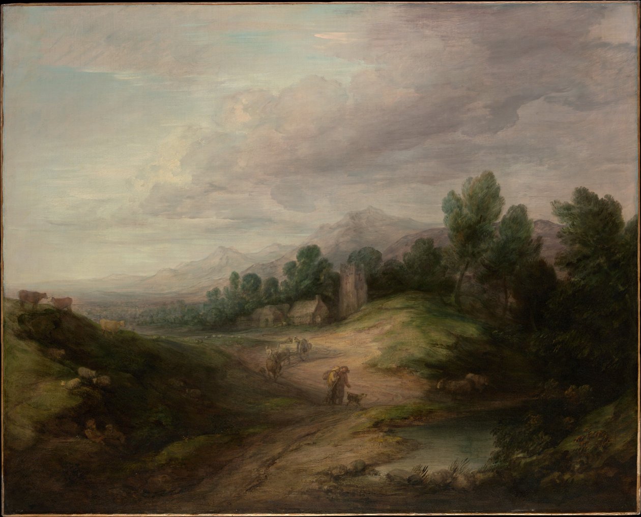 Metsäinen ylänkömaisema tekijältä Thomas Gainsborough