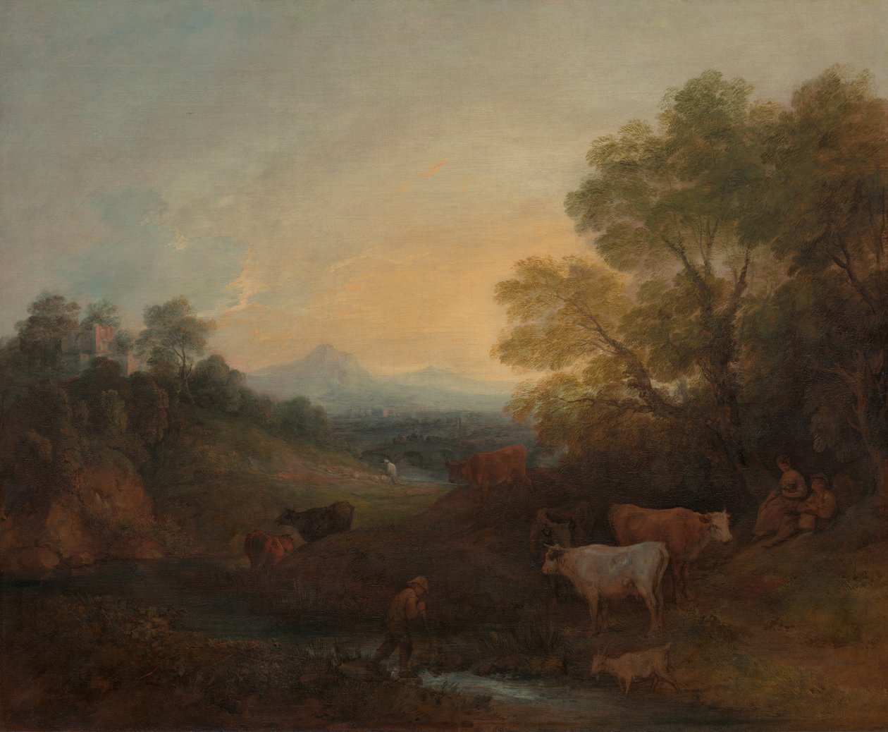 Maisema karjan kanssa tekijältä Thomas Gainsborough RA