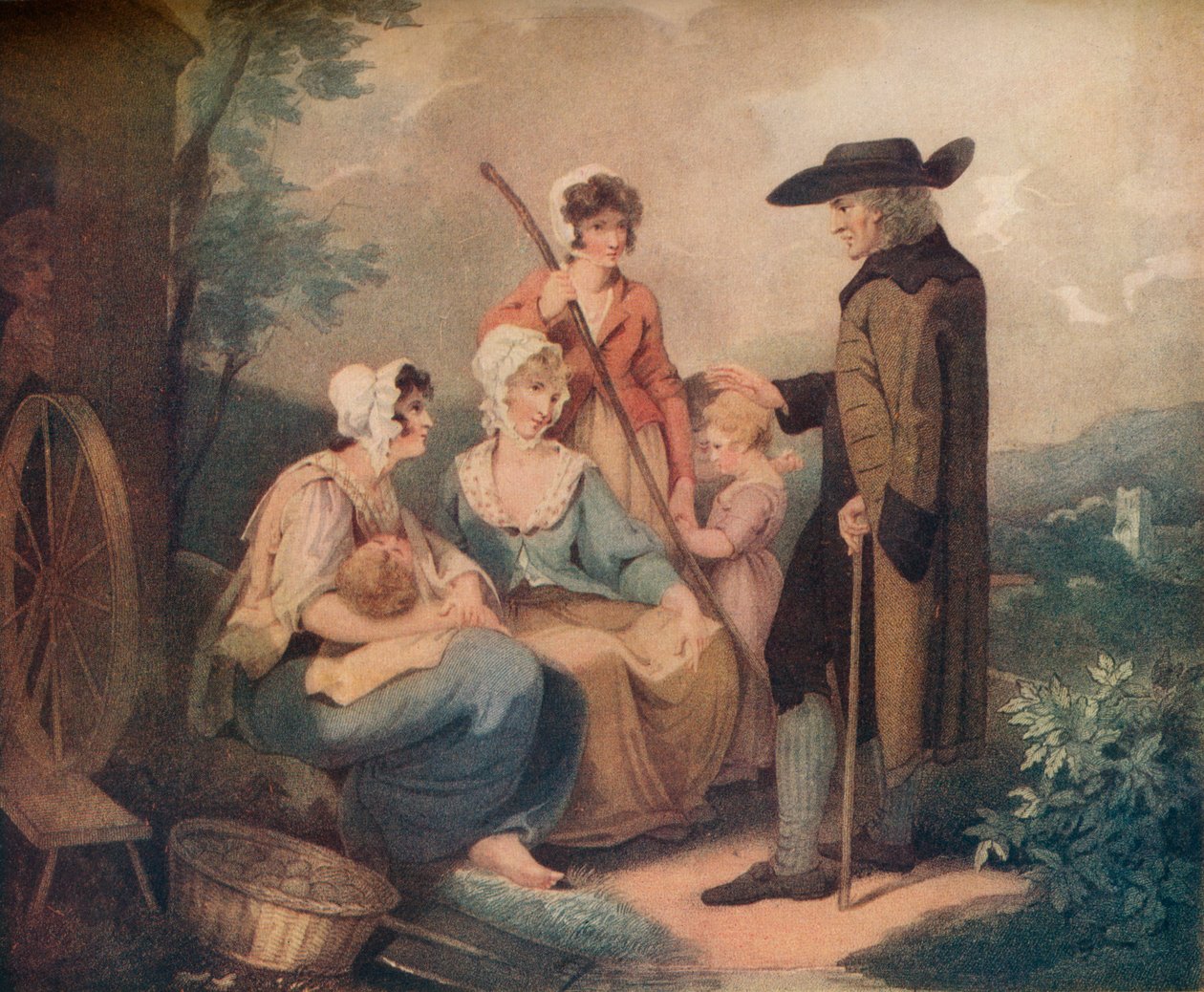 Mökin ovi, c1791 tekijältä Thomas Gaugain