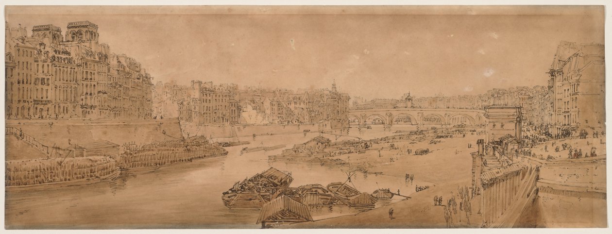 Valikoima kahdestakymmenestä Pariisin kauneimmasta maisemasta…, 1802. tekijältä Thomas Girtin