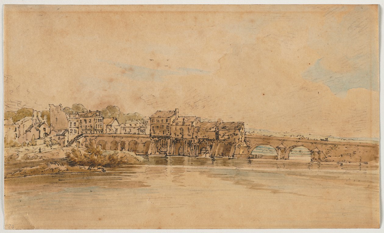 Valikoima kahdestakymmenestä kauneimmasta näkymästä Pariisissa, 1802. tekijältä Thomas Girtin