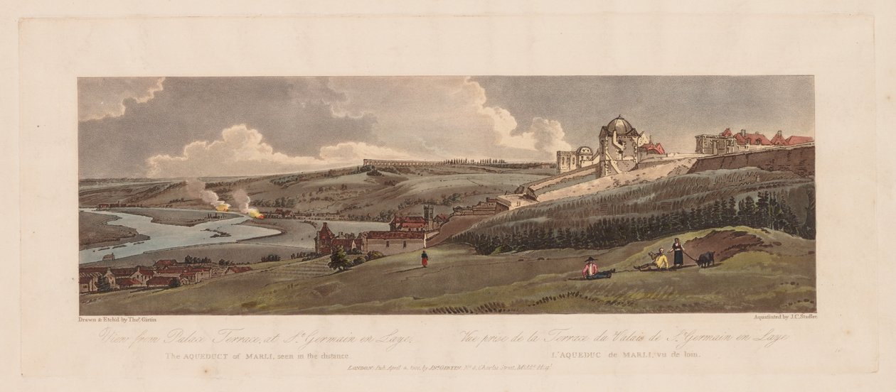 Valikoima 20 Pariisin kauneimmasta näköalasta: Näkymä Palace Terracesta, 1803. tekijältä Thomas Girtin