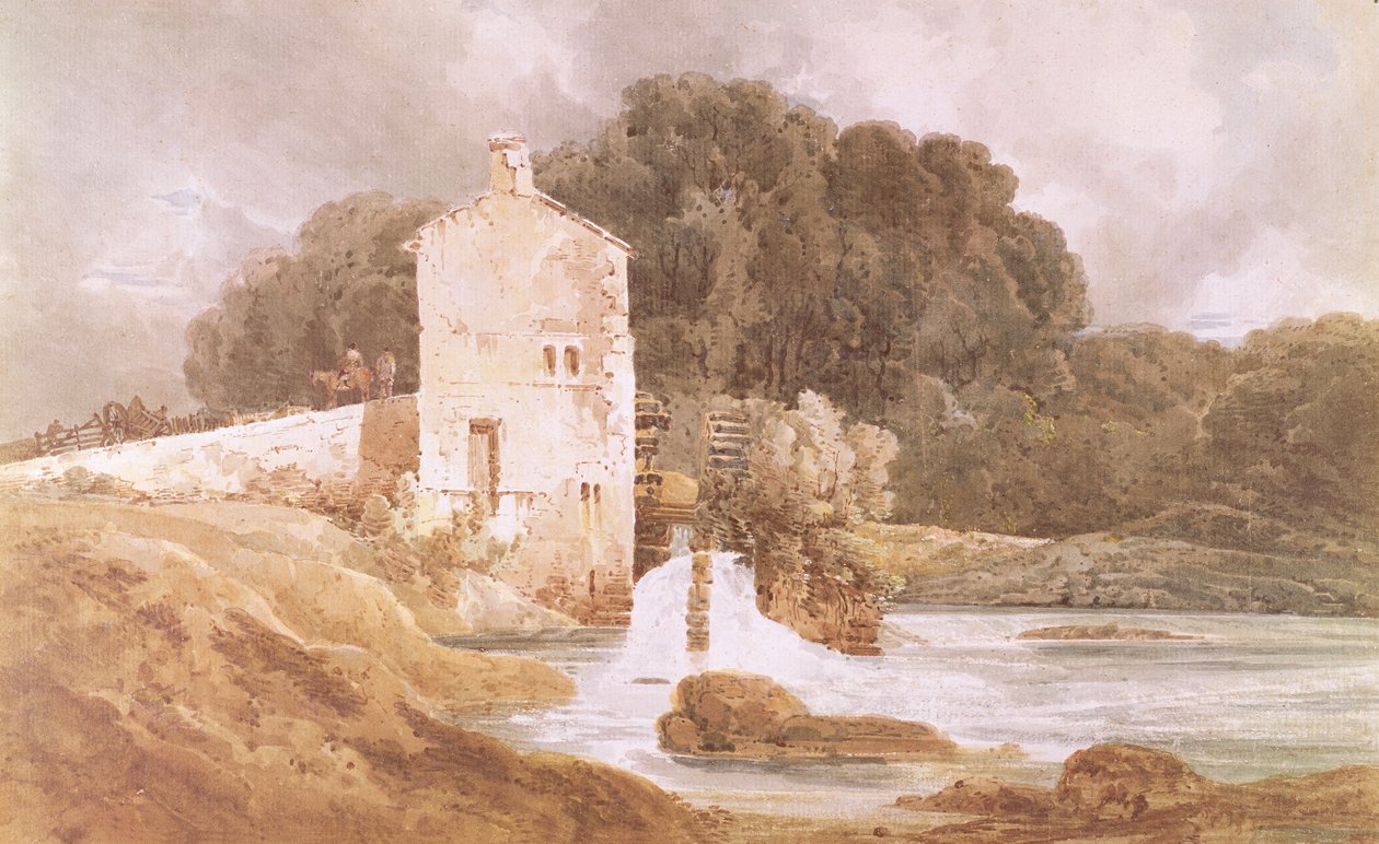 Abbey Mill, Knaresborough tekijältä Thomas Girtin