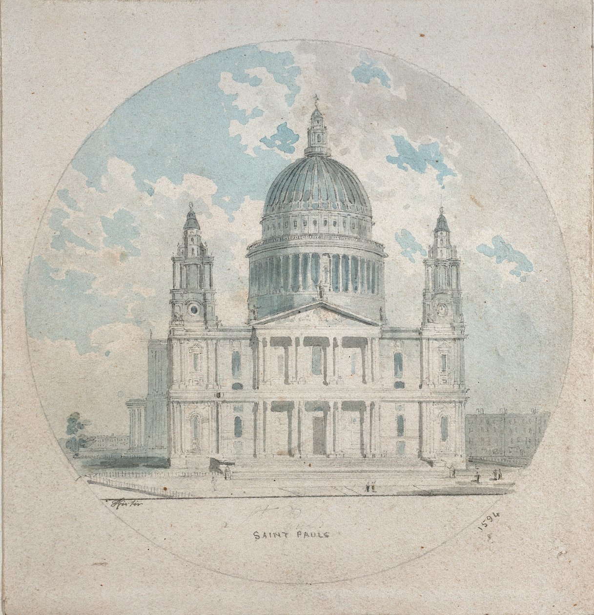 Pyhän Paavalin katedraali, 1790 tekijältä Thomas Girtin