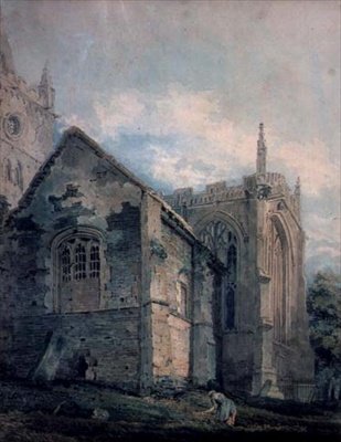 Muinainen Charnel House, Holy Trinity Church, Stratford-upon-Avon tekijältä Thomas Girtin