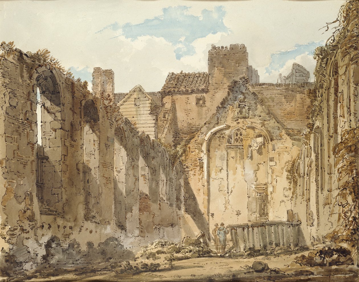 Kappelin rauniot Savoy-palatsissa Lontoossa, c1795-1796 tekijältä Thomas Girtin