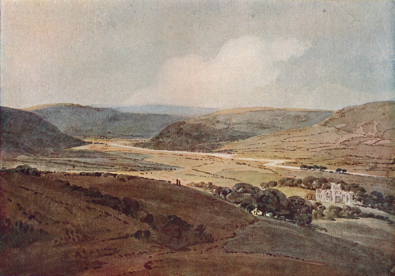 Airen laakso, c1800 tekijältä Thomas Girtin