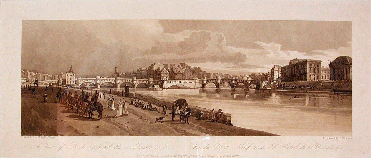 Näkymä Pont Neufille, rahapajalle jne. tekijältä Thomas Girtin