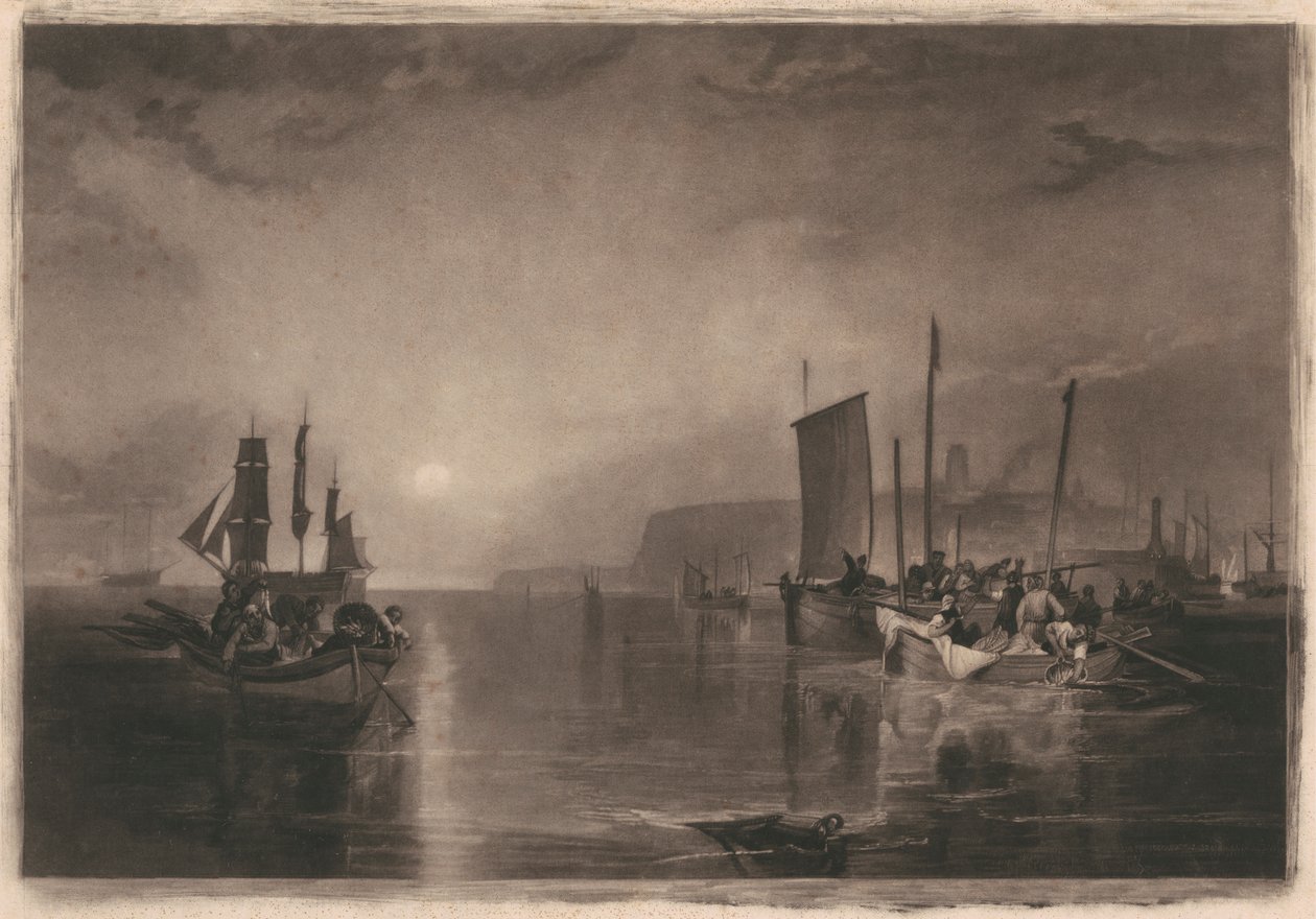 Auringonnousu, valkoturskan kalastus Margatessa tekijältä Thomas Goff Lupton