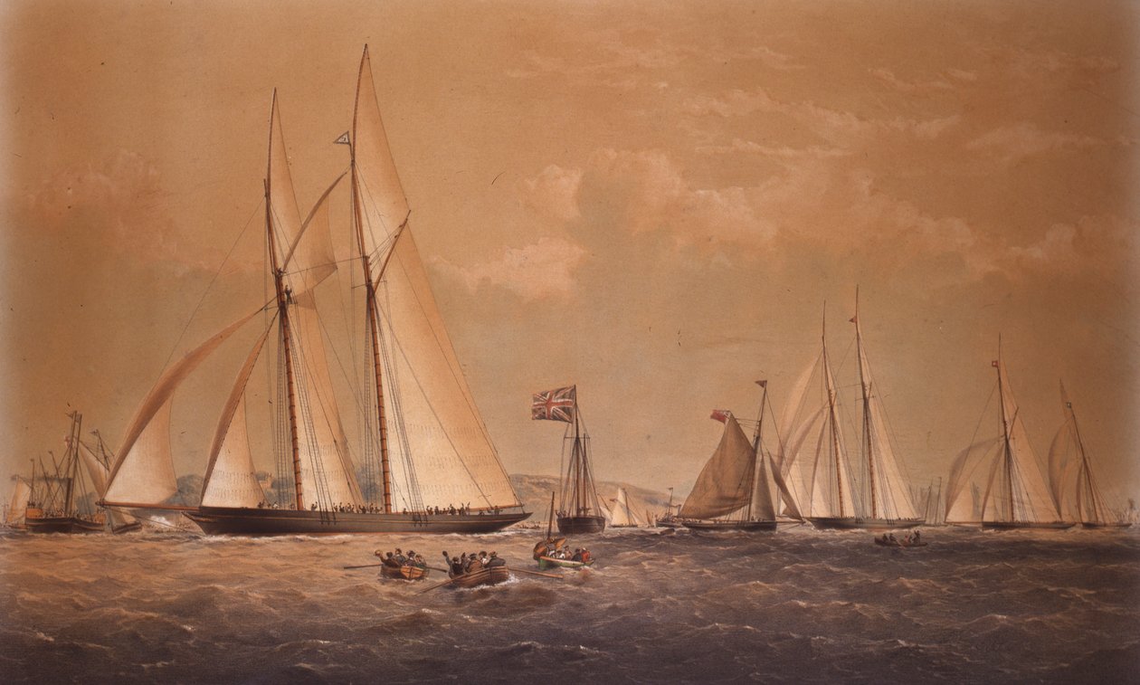 Cambrian voittaja Anglo American Yacht Race, 1868 tekijältä Thomas Goldsworth Dutton