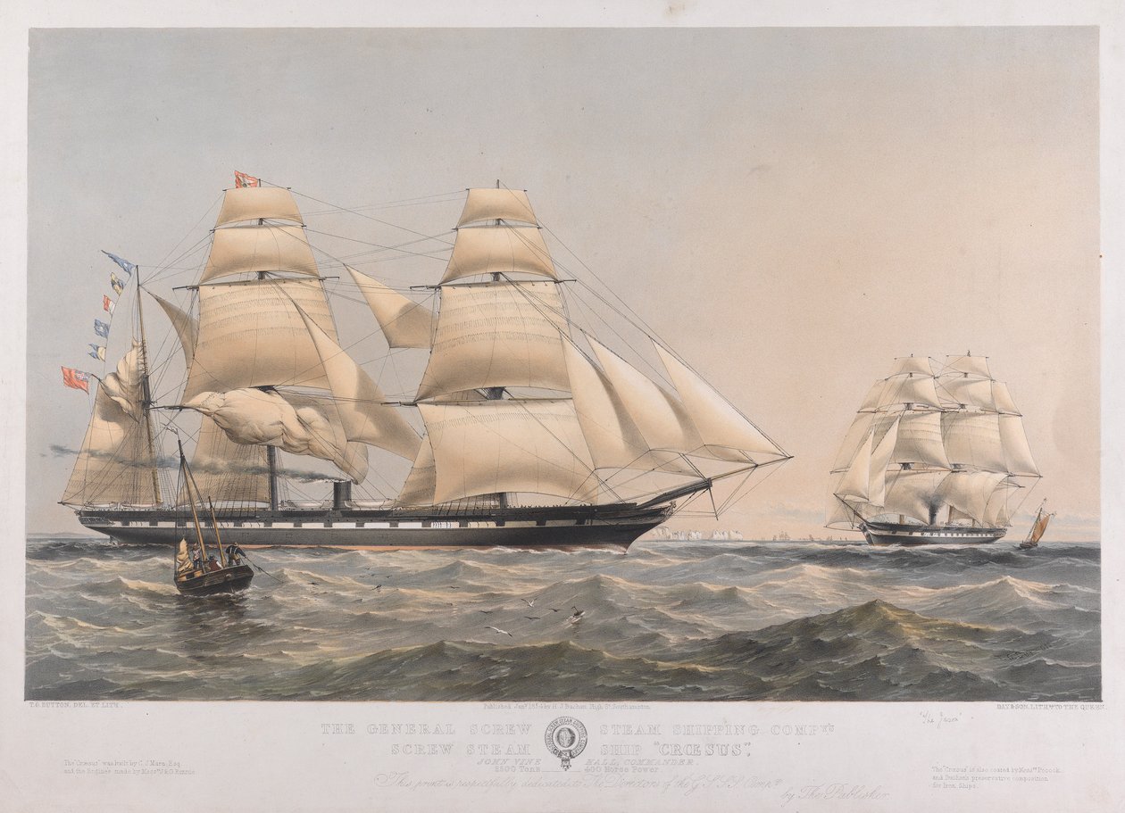 General Screw Steam Shipping Compyn ruuvihöyrylaiva Croesus tekijältä Thomas Goldsworth Dutton