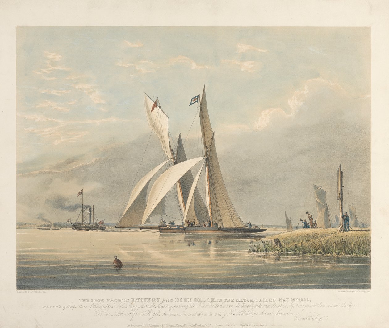 O mistério dos iates de ferro e Blue Belle na partida partiu em 23 de maio de 1843 finlandês tekijältä Thomas Goldsworth Dutton