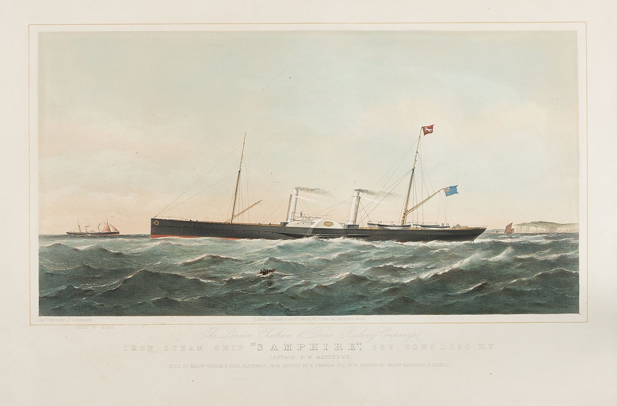 SS "Samphire" ja "Maid of Kent" -alukset tekijältä Thomas Goldsworth Dutton